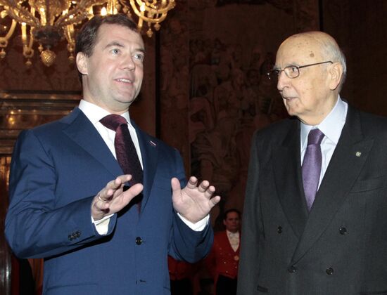 Dmitry Medvedev visits Italy