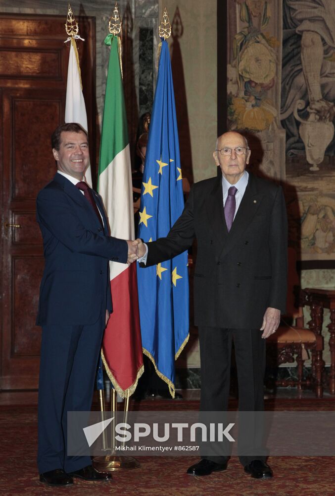 Dmitry Medvedev visits Italy