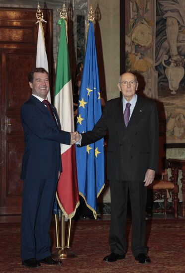 Dmitry Medvedev visits Italy
