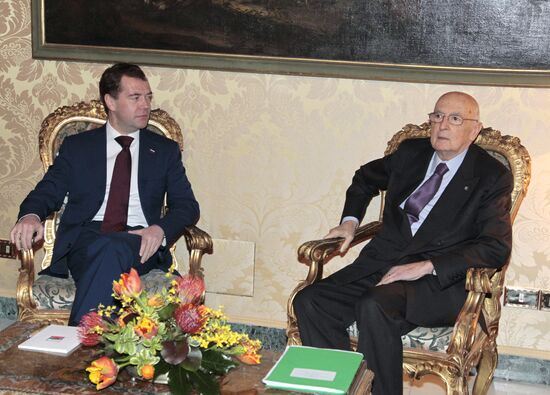 Dmitry Medvedev visits Italy