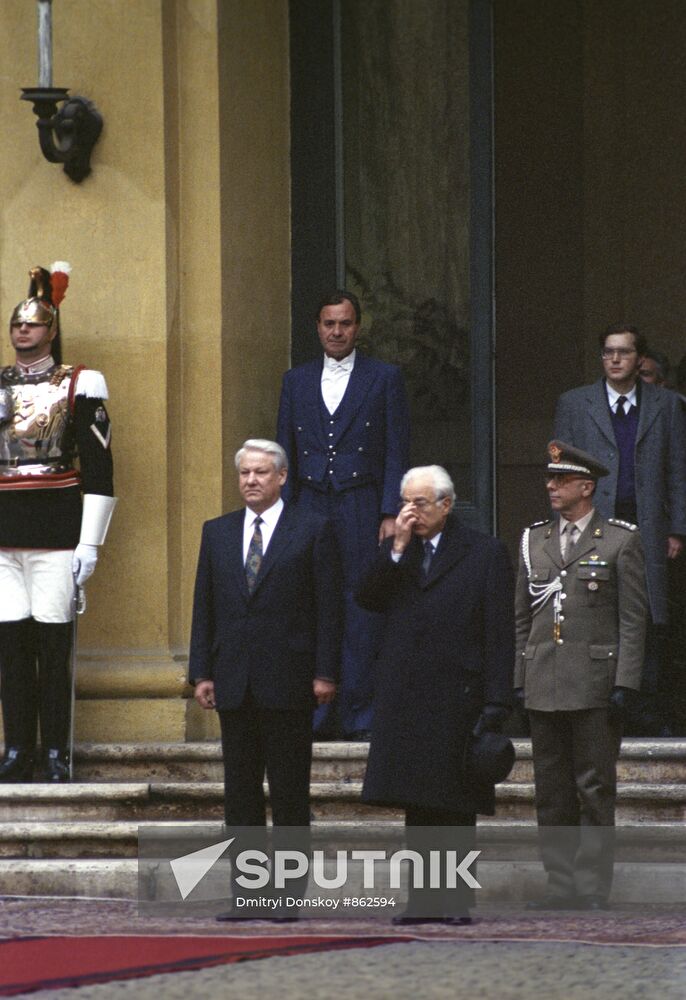 Boris Yeltsin and Francesco Cossíga