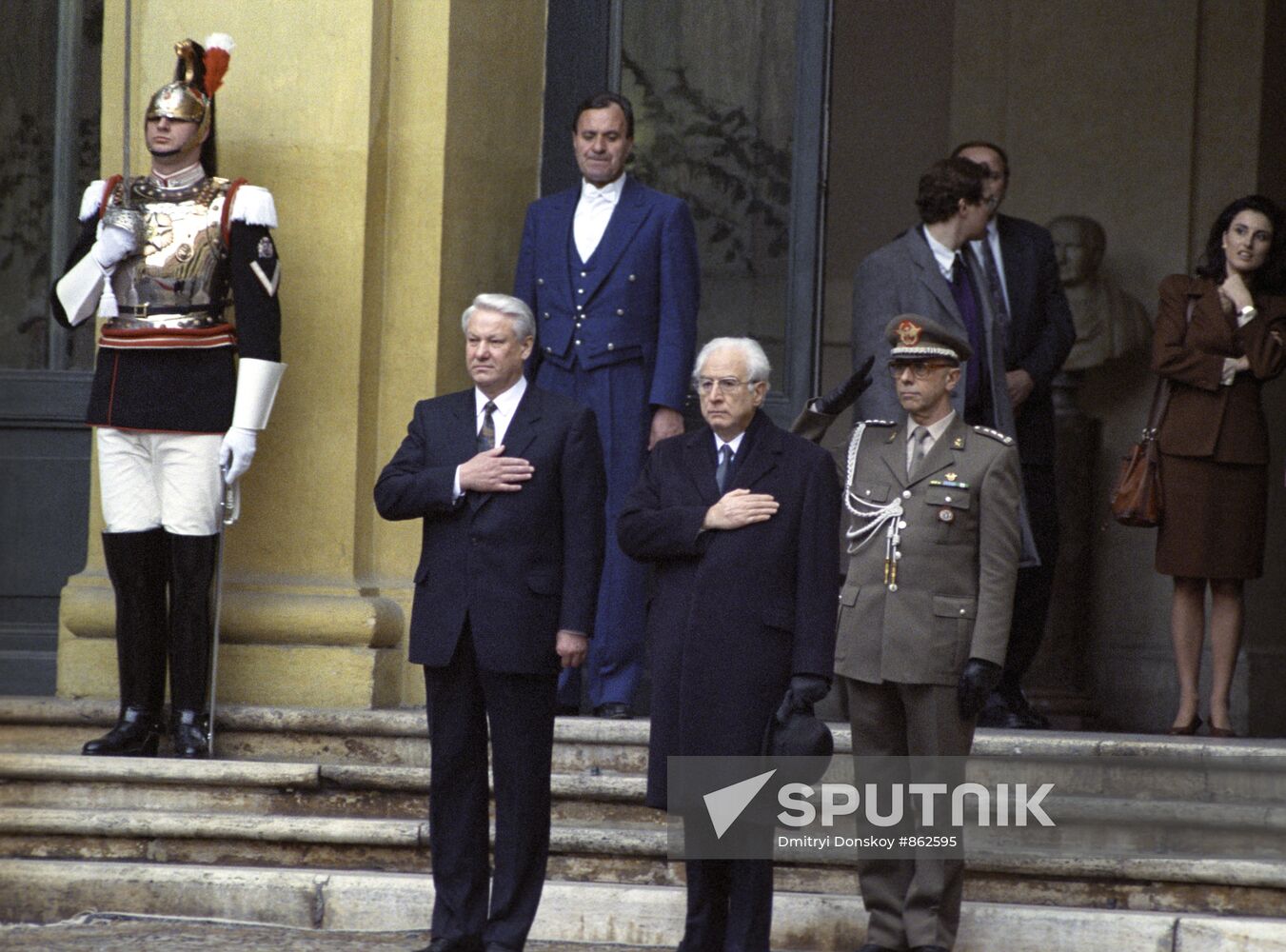 Boris Yeltsin and Francesco Cossíga