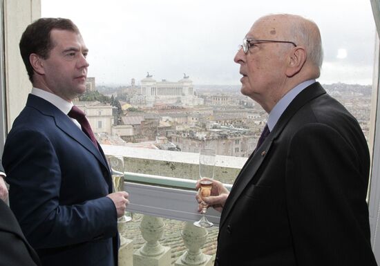 Dmitry Medvedev visits Italy