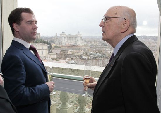 Dmitry Medvedev visits Italy