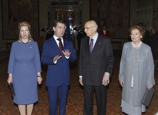 Dmitry Medvedev visits Italy