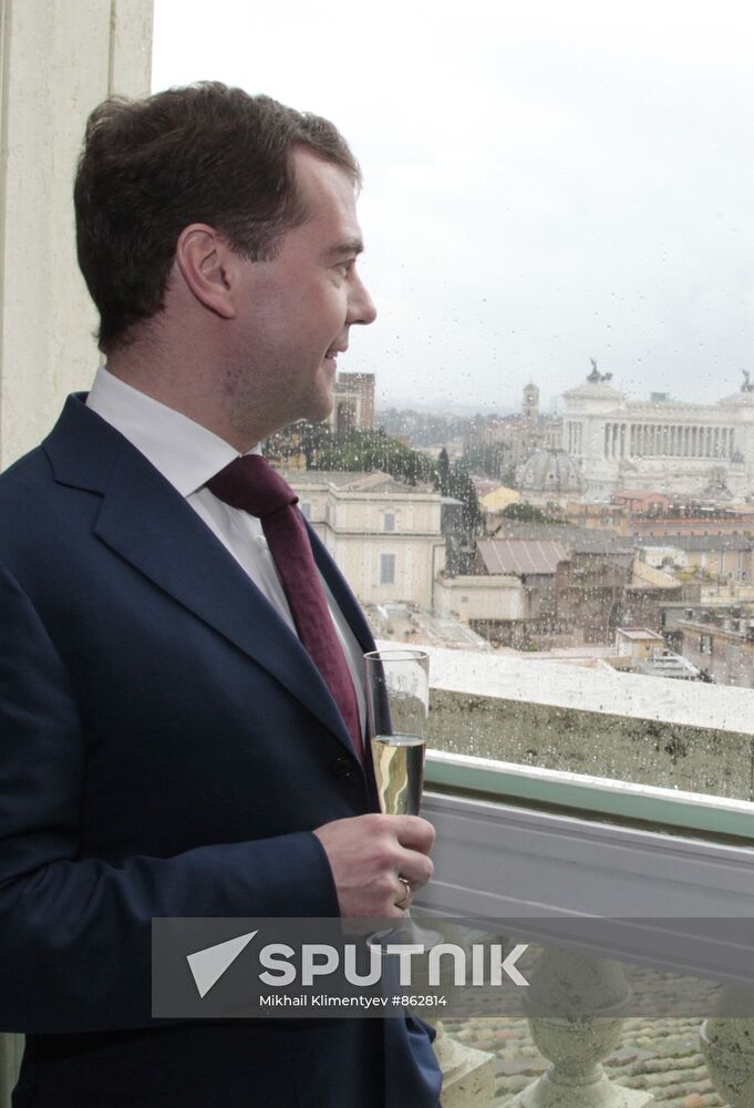 Dmitry Medvedev visits Italy