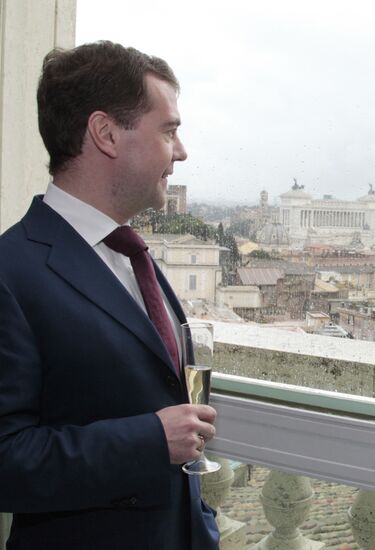 Dmitry Medvedev visits Italy