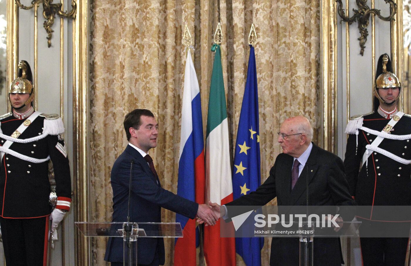 Dmitry Medvedev visits Italy