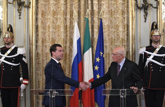 Dmitry Medvedev visits Italy