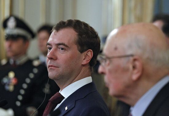 Dmitry Medvedev visits Italy