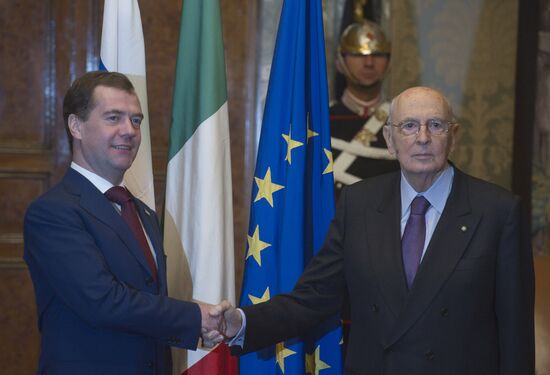 Dmitry Medvedev visits Italy