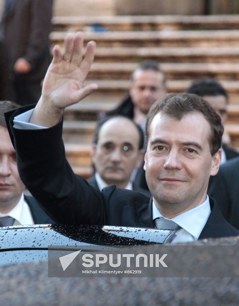 Dmitry Medvedev's official visit to Italy