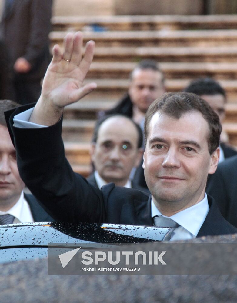 Dmitry Medvedev's official visit to Italy