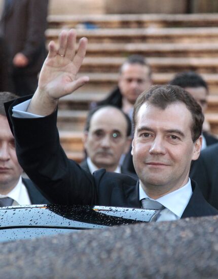 Dmitry Medvedev's official visit to Italy