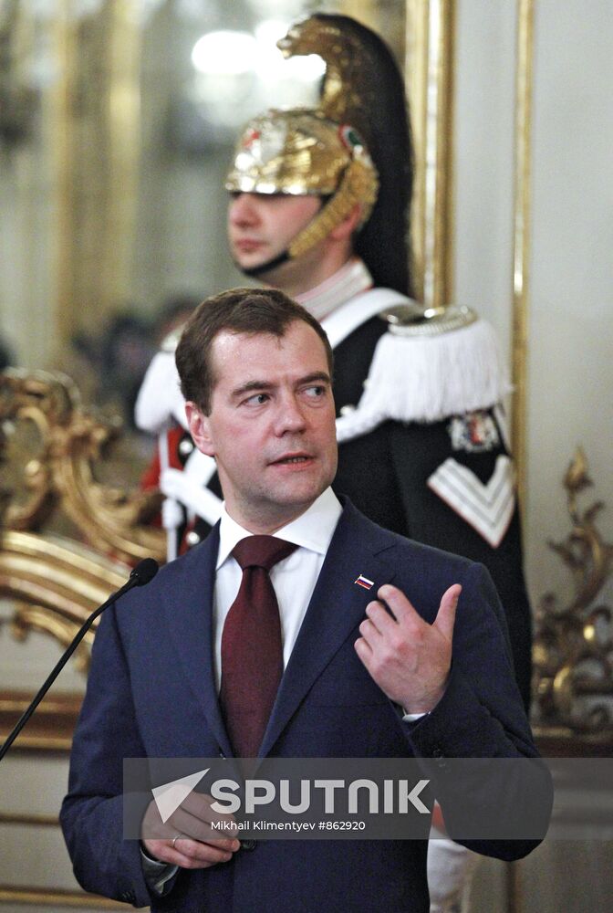 Dmitry Medvedev visits Italy