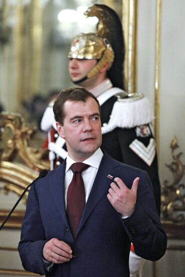 Dmitry Medvedev visits Italy