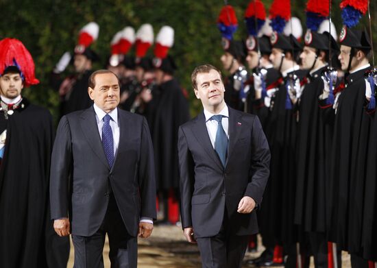 Dmitry Medvedev visits Italy