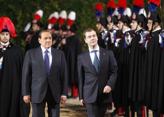 Dmitry Medvedev visits Italy