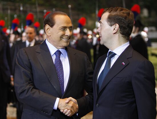 Dmitry Medvedev visits Italy