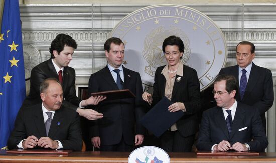 Dmitry Medvedev's official visit to Italy