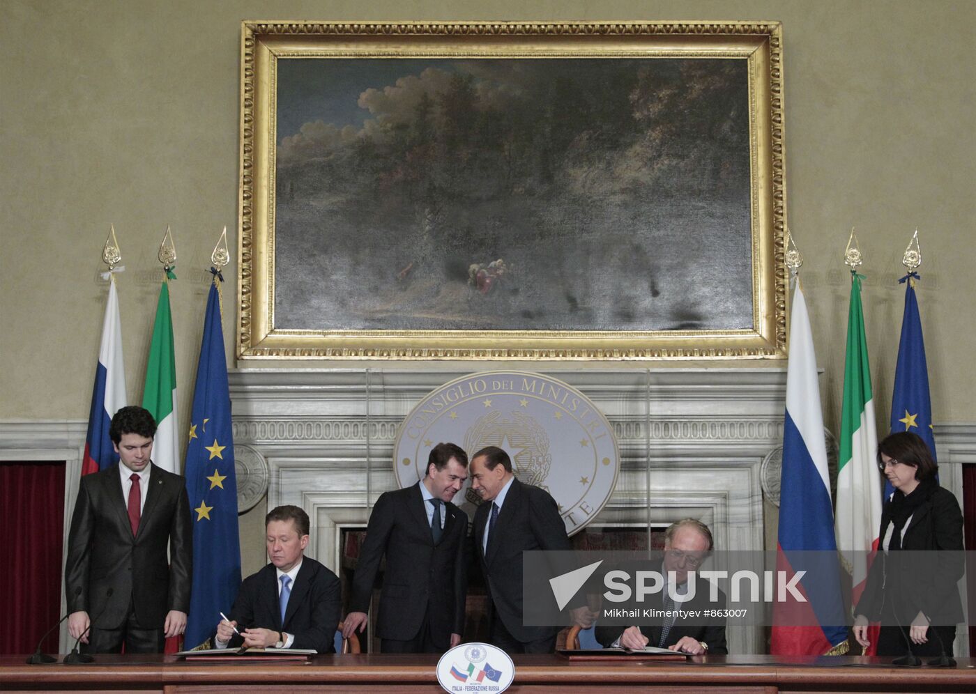 Dmitry Medvedev's official visit to Italy