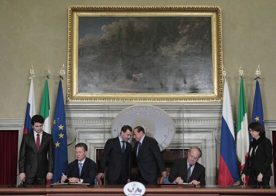 Dmitry Medvedev's official visit to Italy