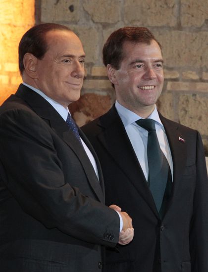Dmitry Medvedev's official visit to Italy