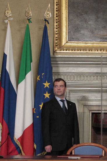 Dmitry Medvedev's official visit to Italy