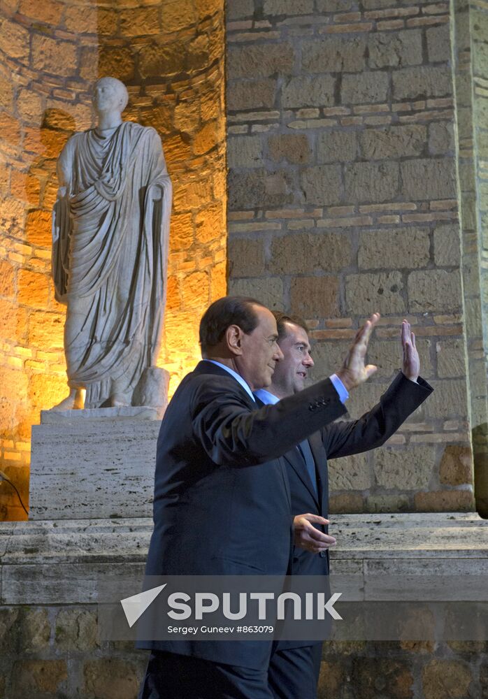 President Medvedev's official visit to Italy