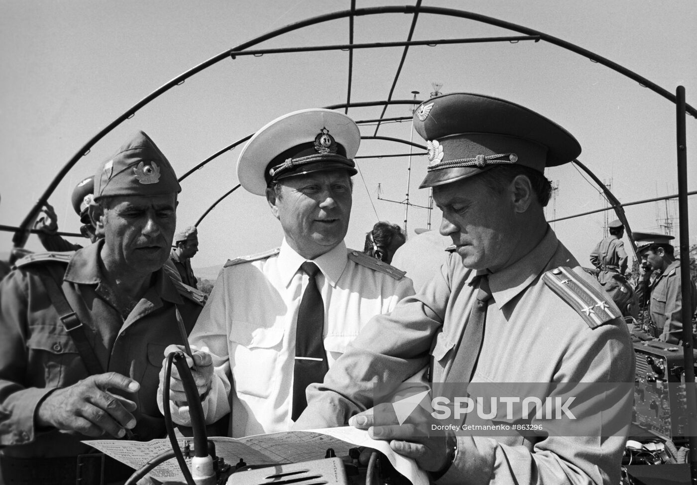 Officers Kh.Kostov, N.Ivanov and V.Gorbatenkov