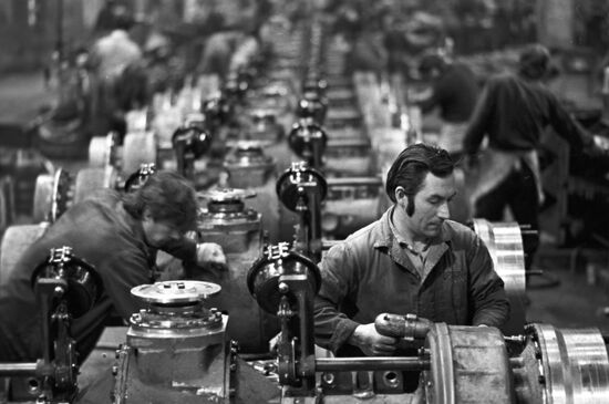 Main assembly line in "Kirovsky Zavod" Association
