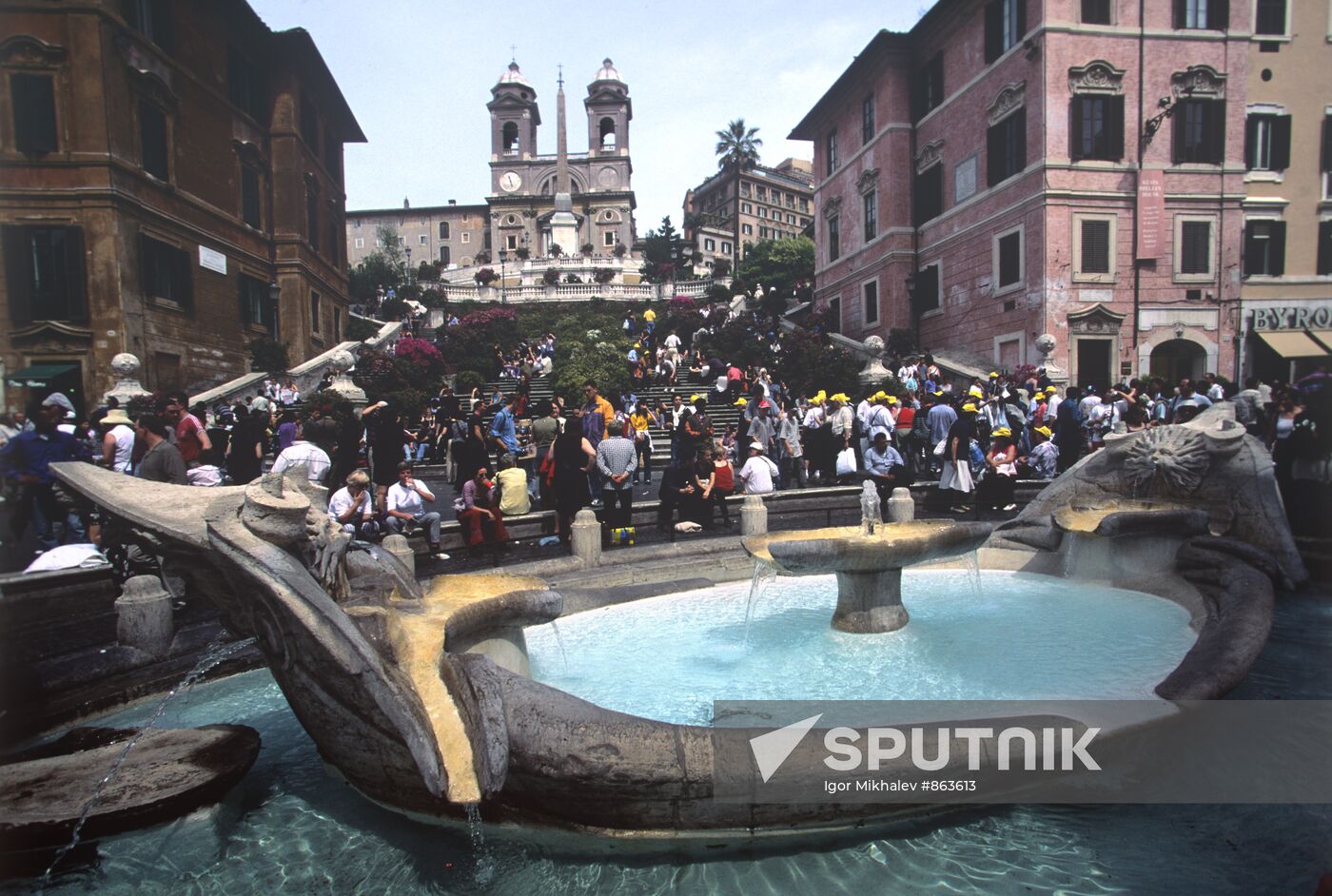 Rome, the capital of Italy. Square of Spain: Spanish Steps