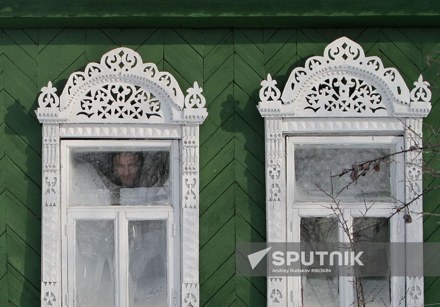 A Morozovo village cottage window