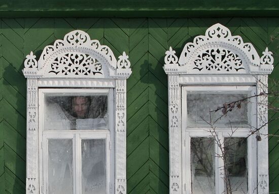 A Morozovo village cottage window