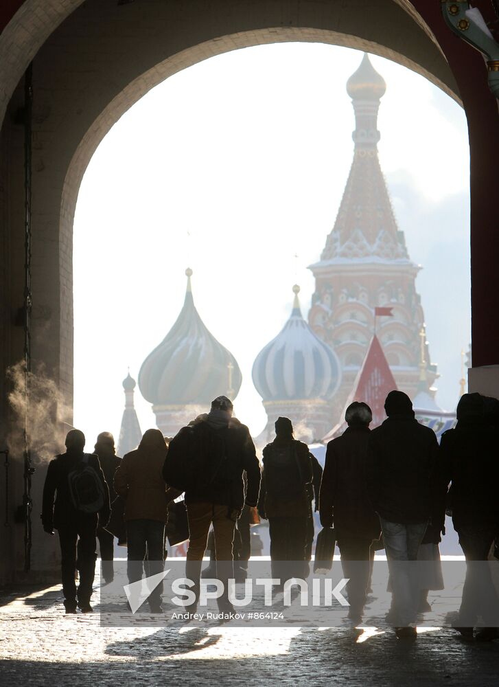 Red Square on freezing day