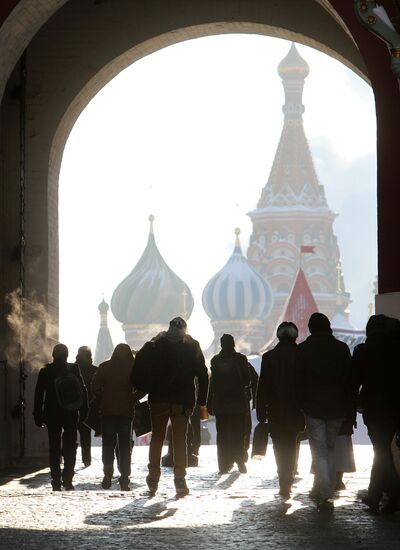 Red Square on freezing day