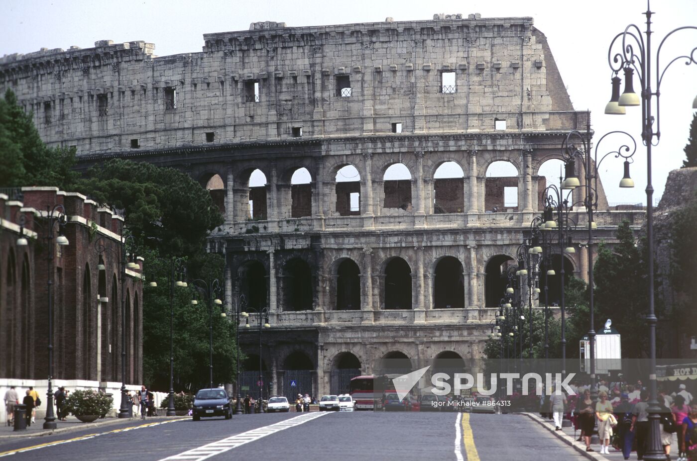 Rome, capital of Italy. Life in the eternal city. Colosseum