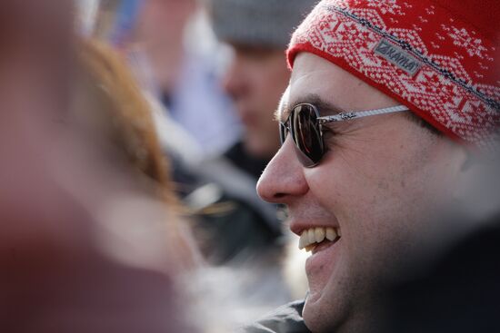 Dmitry Medvedev, Vladimir Putin visit ski resort Rosa Khutor