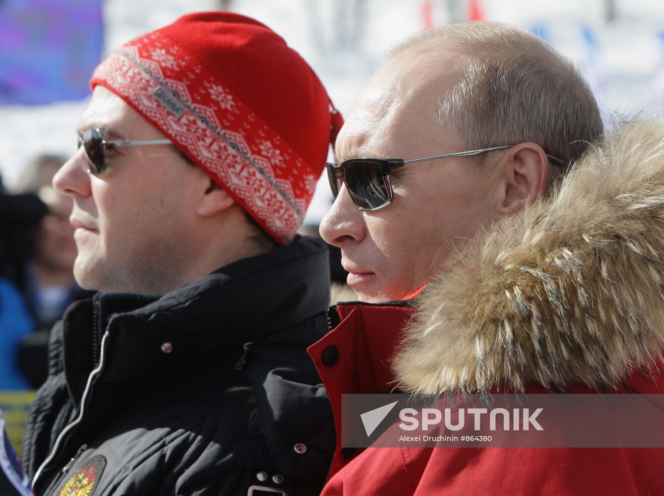 Dmitry Medvedev, Vladimir Putin visit ski resort Rosa Khutor