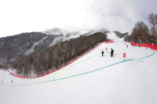 View of Roza Khutor downhill course
