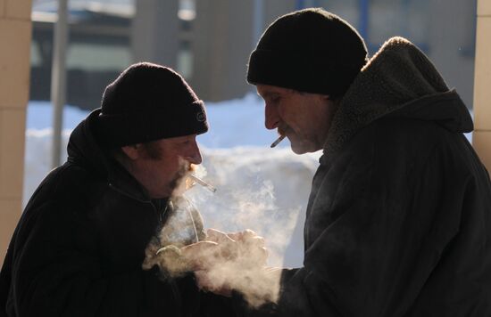Russia gripped by frost