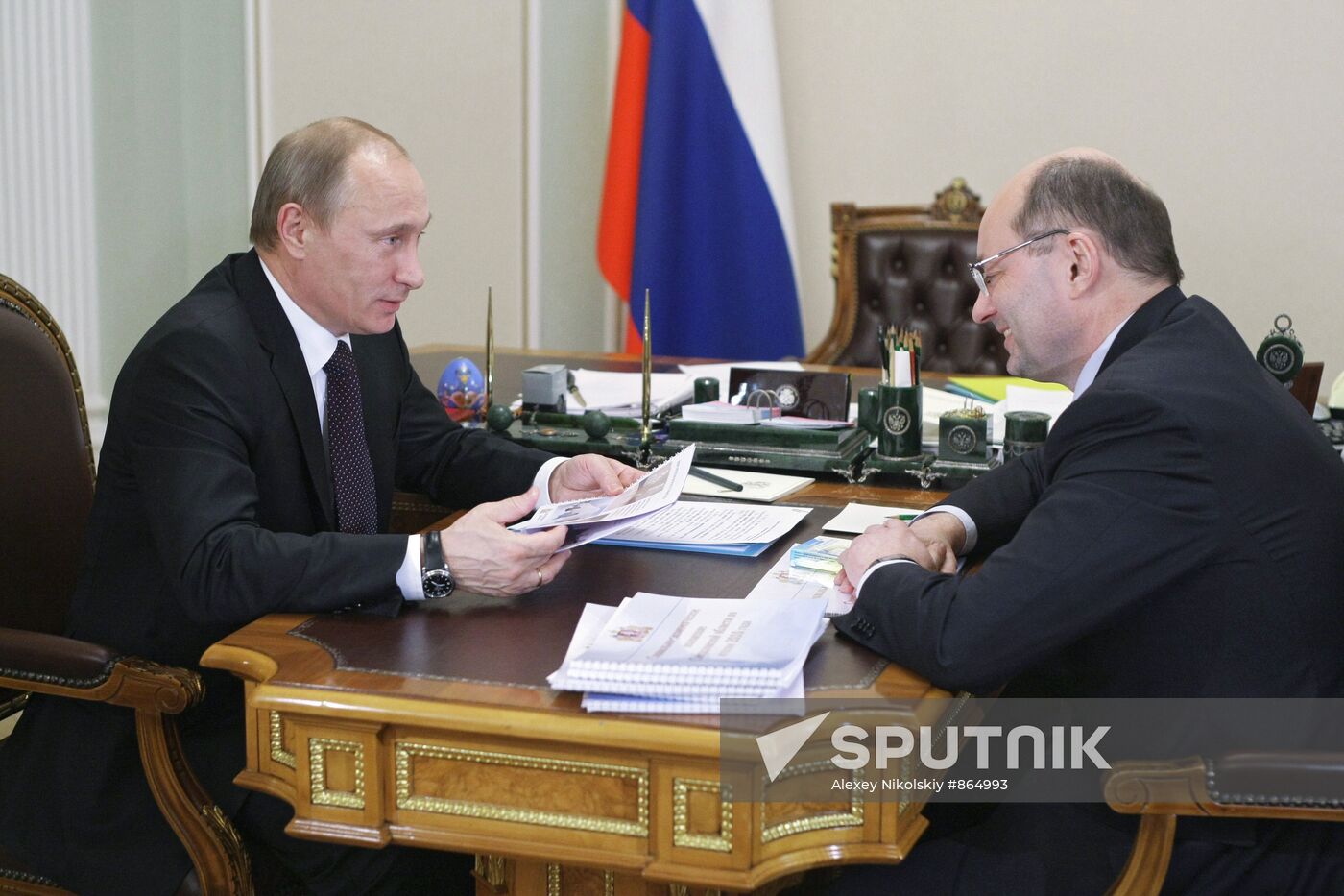 Vladimir Putin holds working meeting with Alexander Misharin