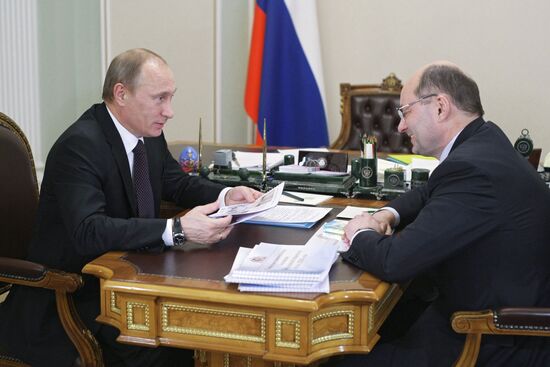 Vladimir Putin holds working meeting with Alexander Misharin