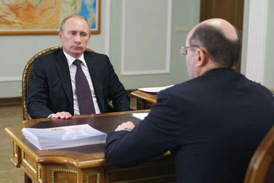 Vladimir Putin holds working meeting with Alexander Misharin