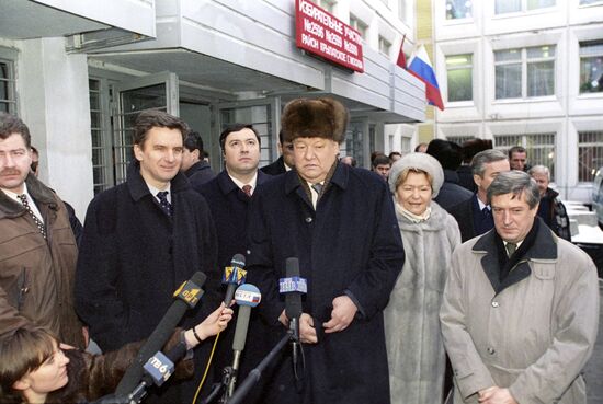 Boris Yeltsin, Russian President at State Duma Elections