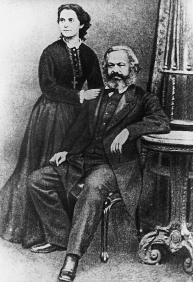 Karl Marx with his daughter Jenny, 1869