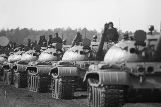 Convoy of Soviet tanks