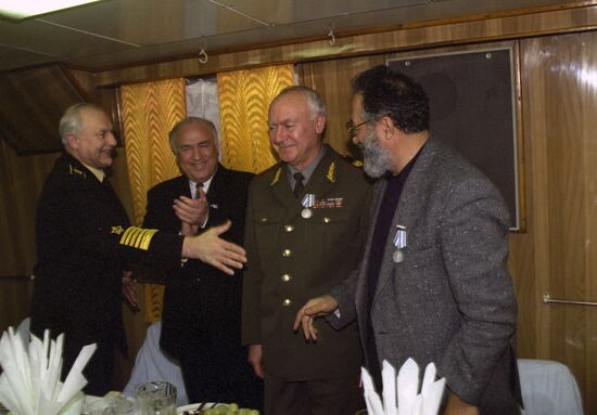 F. Gromov, V. Chernomyrdin, I. Rodionov and A. Chilingarov