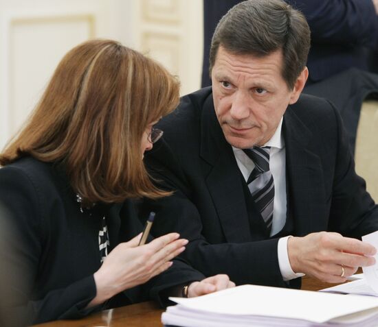 Alexander Zhukov and Elvira Nabiullina