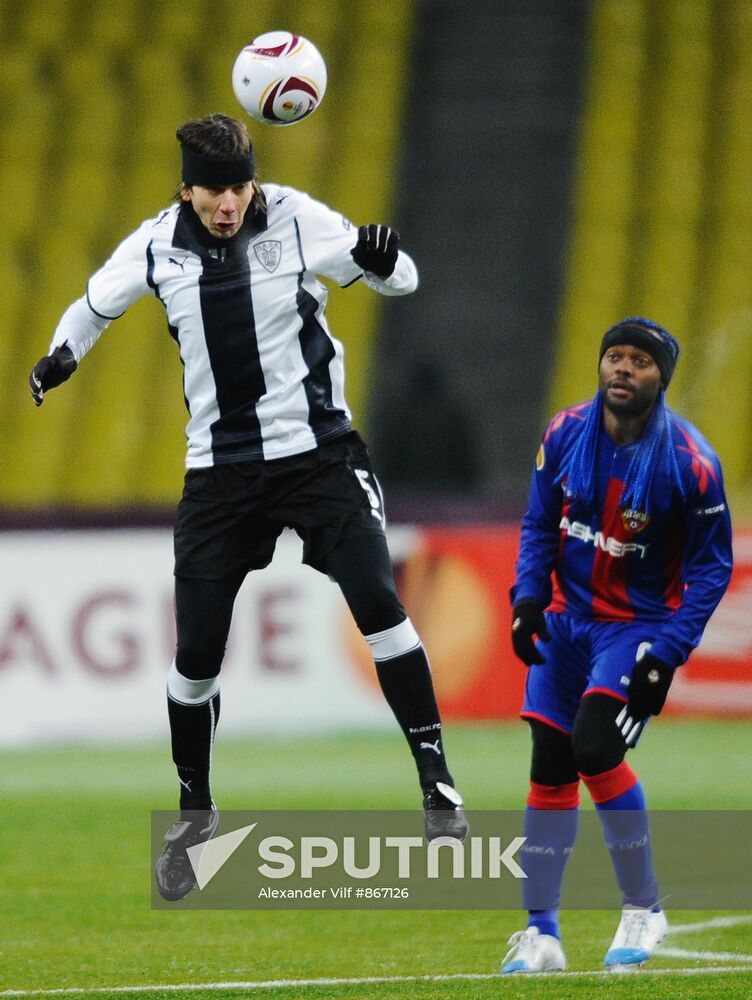Football. UEFA Europa League. CSKA vs. PAOK